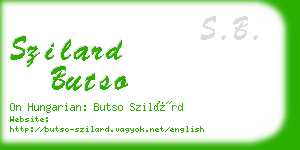 szilard butso business card